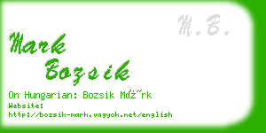 mark bozsik business card